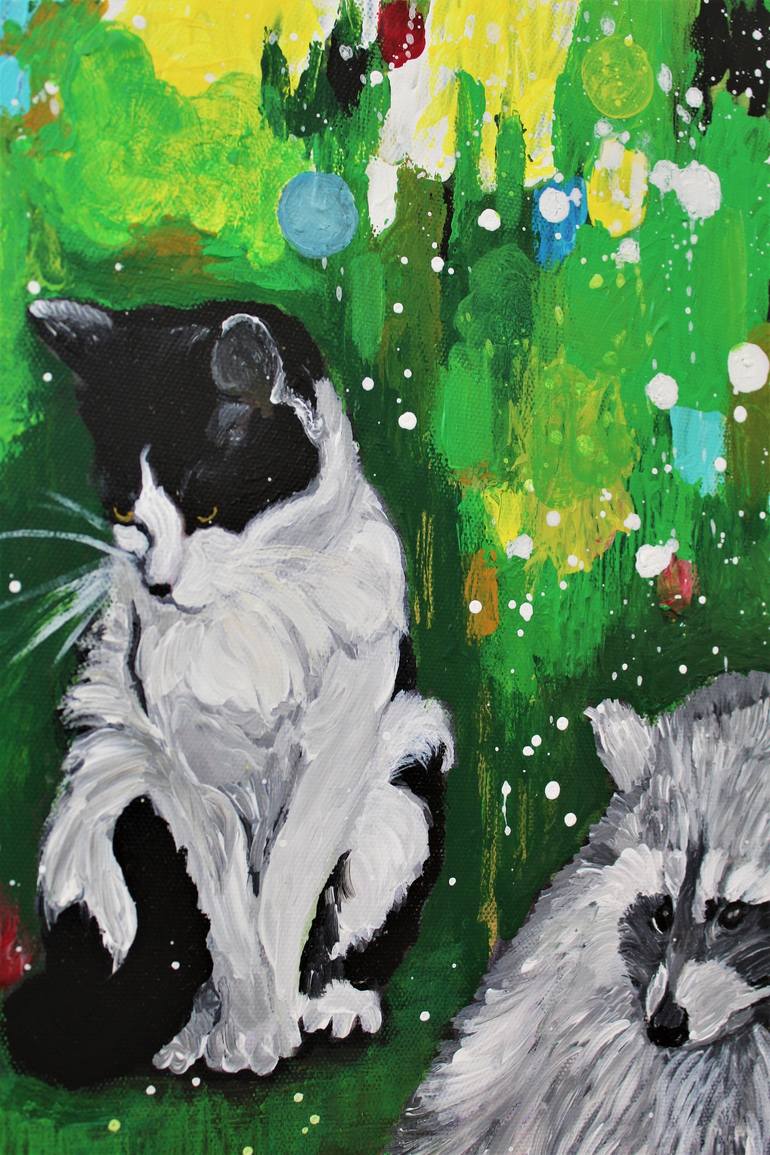 Original Abstract Expressionism Animal Painting by Christina Reiter