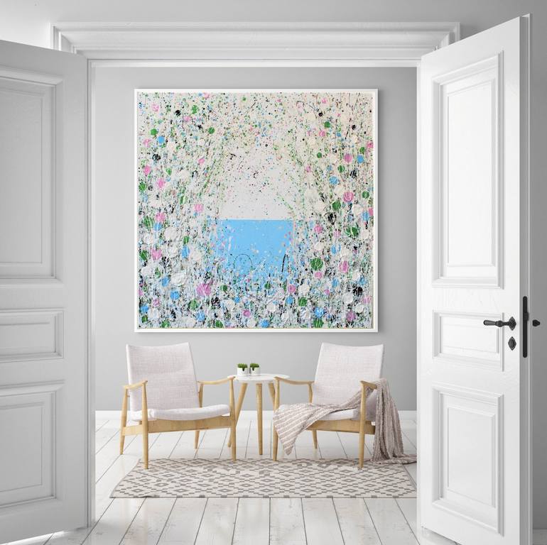 Original Abstract Floral Painting by Christina Reiter