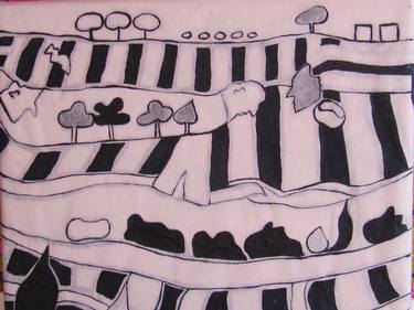 Original Abstract Expressionism Landscape Drawings by Wendy Bliss