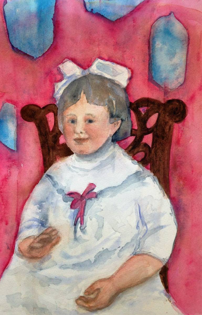 Girl in a pink room Painting by MarieLouise Fritzén Saatchi Art