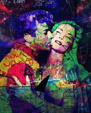 Original Pop Art Love Mixed Media by Grégoire Brysemal