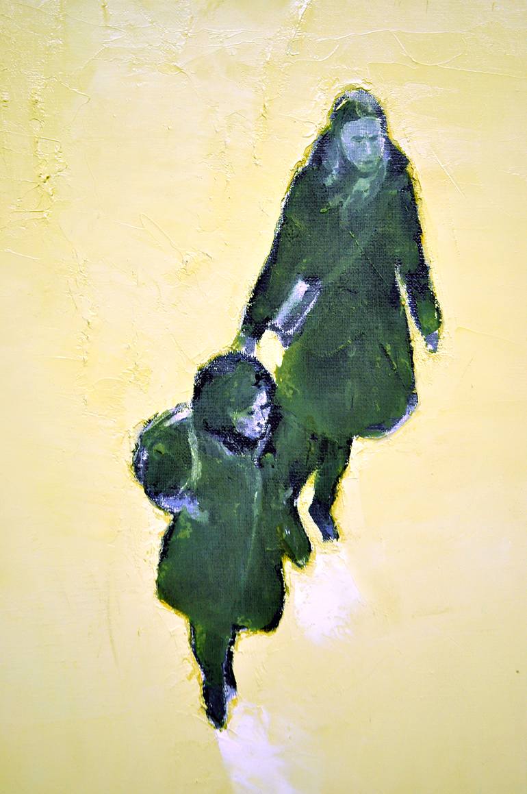 Original Abstract People Painting by Matthias Oppermann