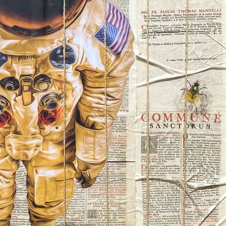 Original Pop Art Science/Technology Collage by TOMMY GOODMAN