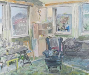 Print of Impressionism Interiors Paintings by Sebok Balazs