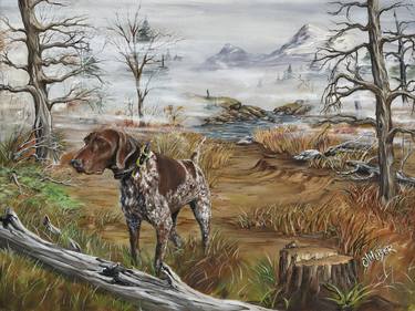 Print of Fine Art Dogs Paintings by Jim Olheiser