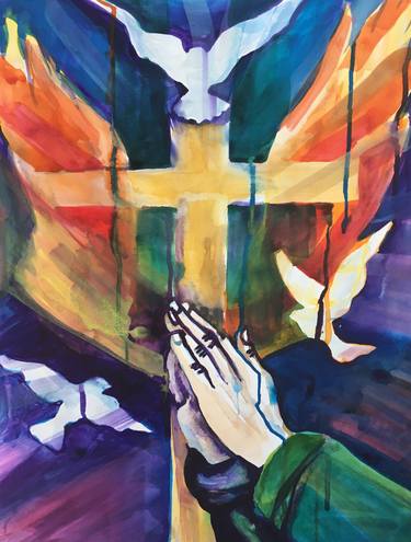 Print of Abstract Religious Paintings by Julia Kube
