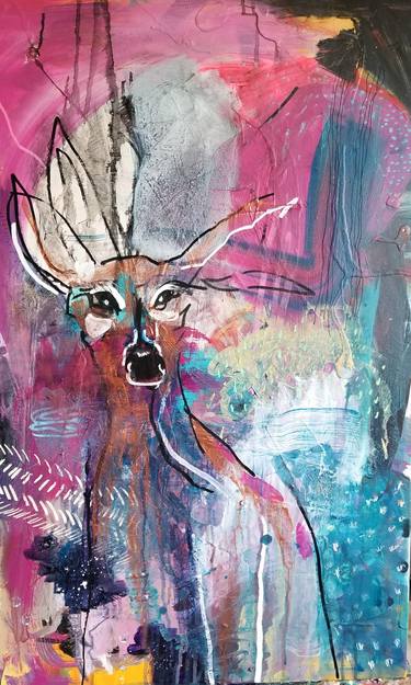 Original Abstract Animal Paintings by Lauryn Ahearn