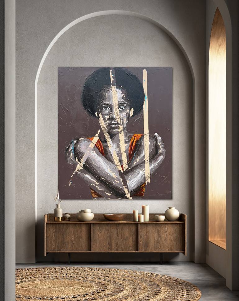 Original Portrait Painting by olawuyi oluwole