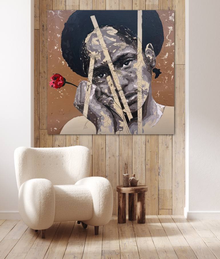 Original Abstract Expressionism People Painting by Olawuyi Oluwole