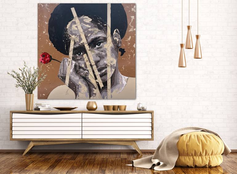 Original Abstract Expressionism People Painting by Olawuyi Oluwole