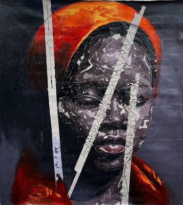 Original Abstract Expressionism Portrait Paintings by olawuyi oluwole