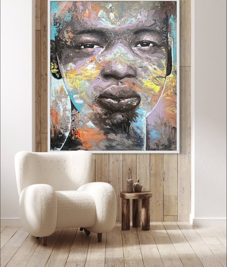 Original Abstract Expressionism Women Painting by olawuyi oluwole