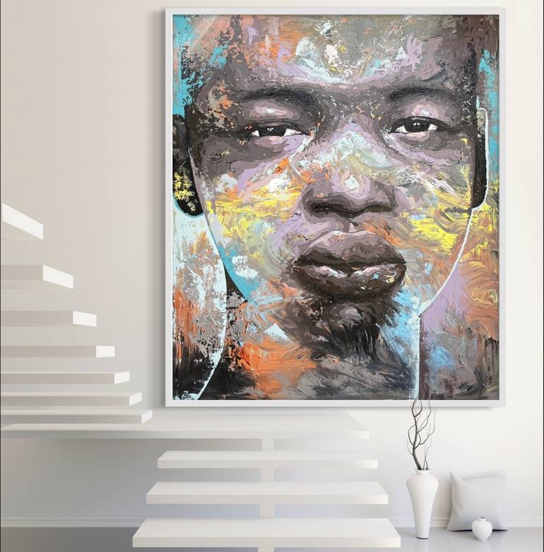 Original Abstract Expressionism Women Painting by olawuyi oluwole