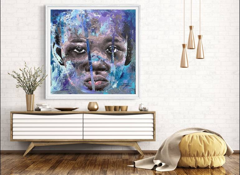 Original Abstract Expressionism Women Painting by olawuyi oluwole