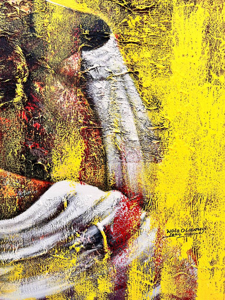 Original Abstract Women Painting by Olawuyi Oluwole
