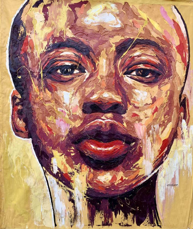 Original Abstract Expressionism Portrait Paintings by Olawuyi Oluwole