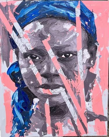 Original Abstract Expressionism Portrait Paintings by olawuyi oluwole
