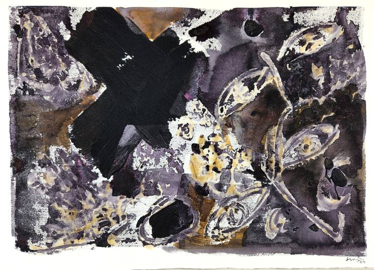 Original Abstract Expressionism Abstract Mixed Media by Sami Rinne