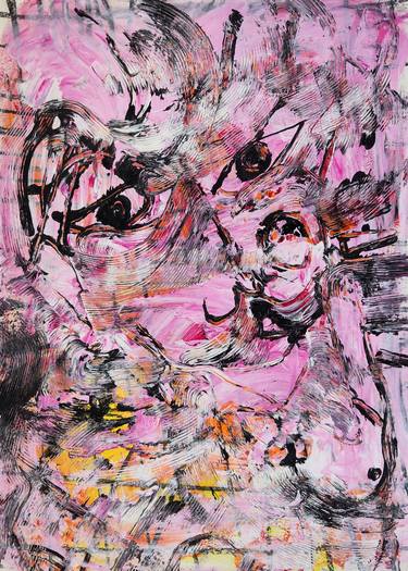 Original Abstract Expressionism Abstract Mixed Media by Sami Rinne