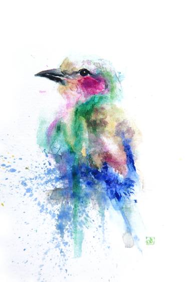 Watercolor bird thumb