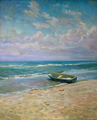 Print of Impressionism Beach Paintings by Victor Mishurovskiy