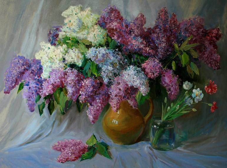 Lilac Painting By Victor Mishurovskiy 