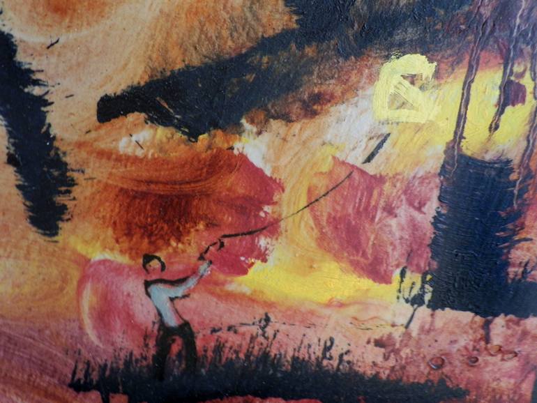 Original Abstract Expressionism Religion Painting by Tarun Cherian