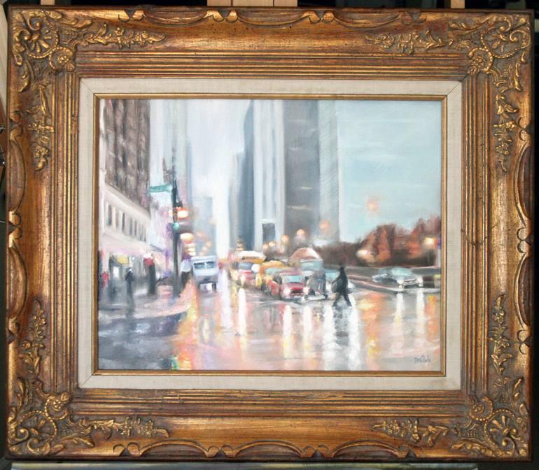Original Impressionism Cities Painting by Barbara Walsh