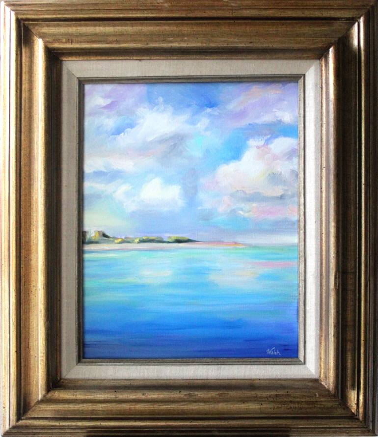 Original Impressionism Seascape Painting by Barbara Walsh