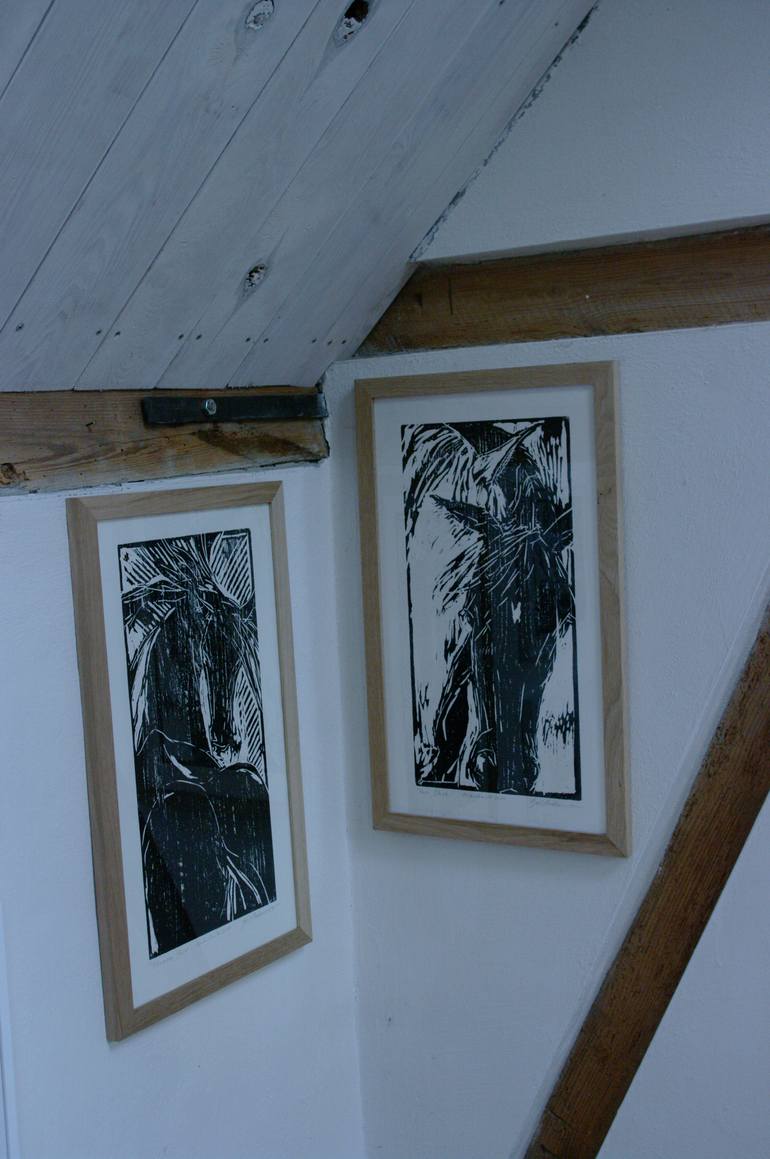 Original Abstract Animal Printmaking by Grit Rademacher