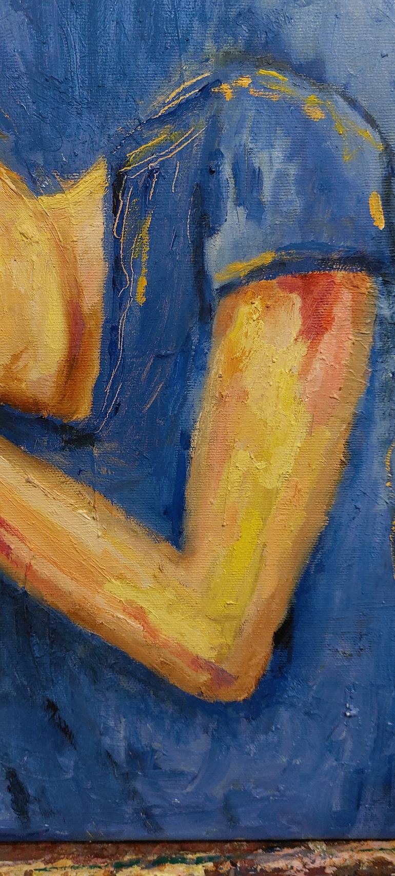 Original Abstract Expressionism People Painting by Lennart  Schou