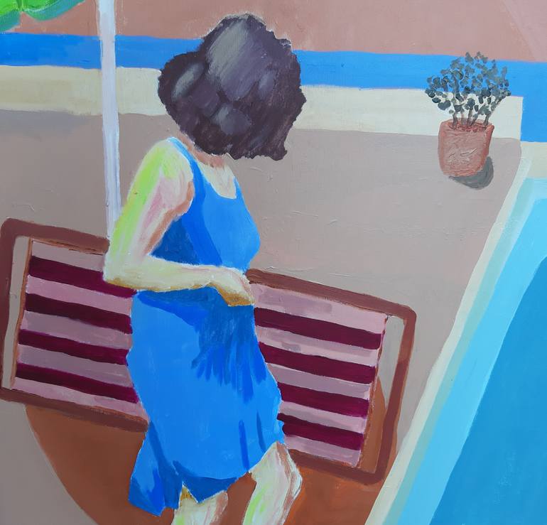 Original Abstract Expressionism Women Painting by Lennart  Schou