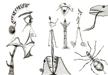 Original Animal Drawings by Erwin Bruegger