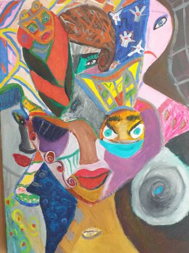 Print of Cubism Fantasy Paintings by Alina Drugan