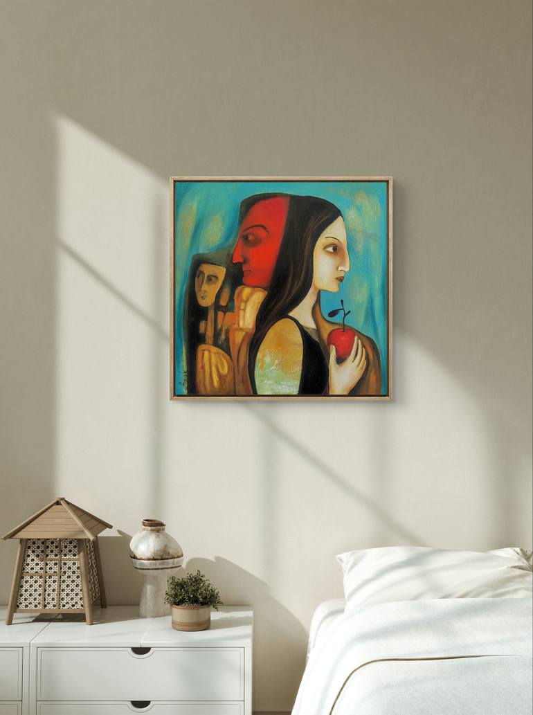 Original Contemporary Family Painting by Anna Soghomonyan