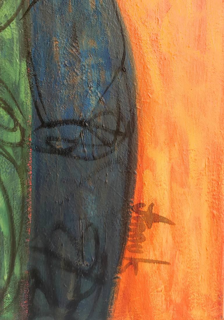 Original Expressionism Children Painting by Anna Soghomonyan