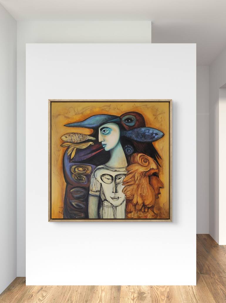 Original Contemporary Men Painting by Anna Soghomonyan