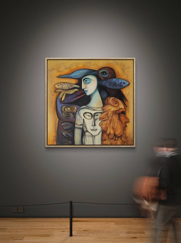 Original Contemporary Men Painting by Anna Soghomonyan
