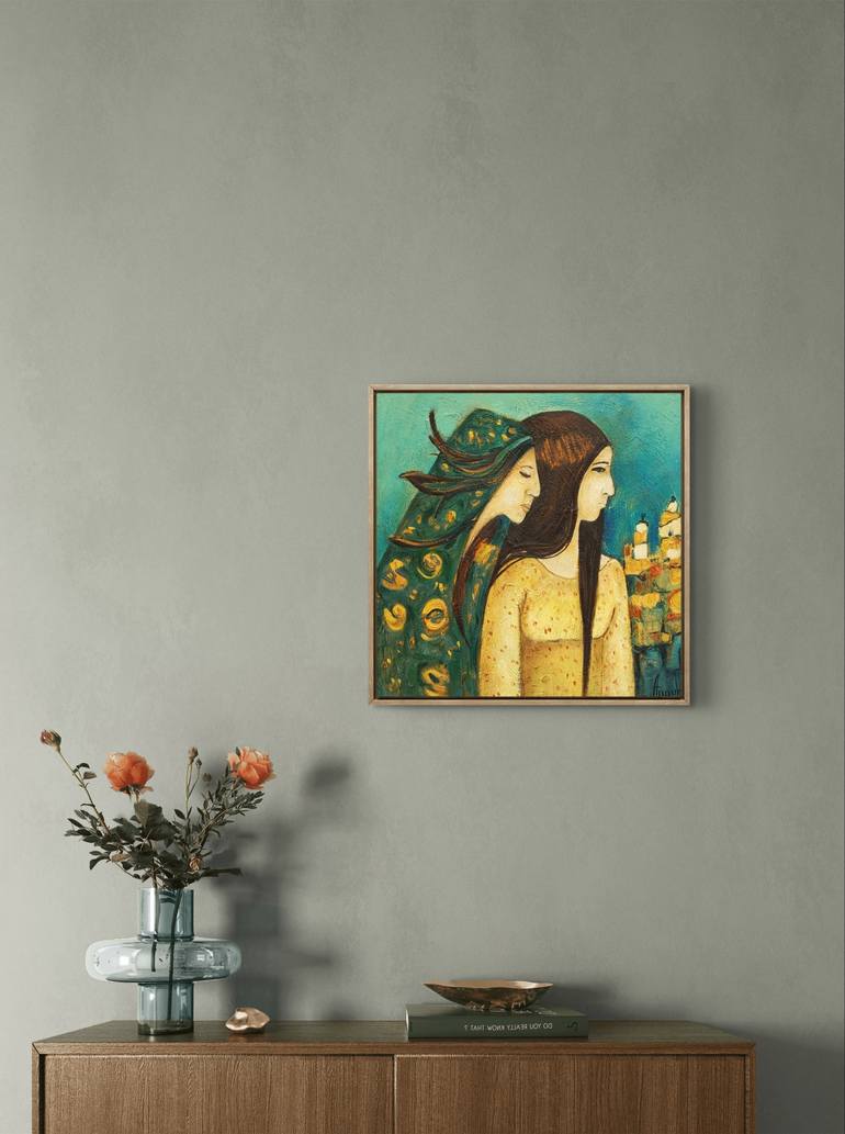 Original Contemporary Family Painting by Anna Soghomonyan