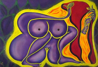 Print of Expressionism Erotic Paintings by Arts Purple GDO