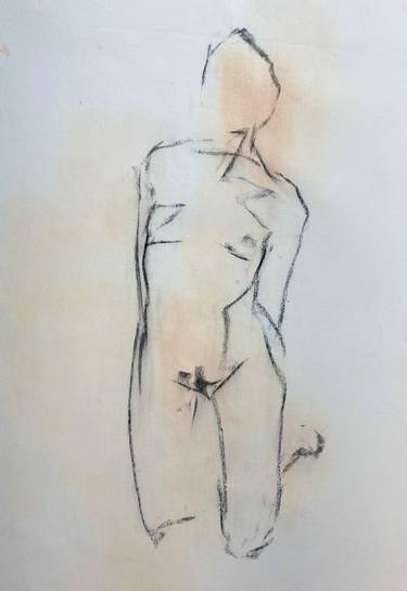 Original Figurative Nude Drawings by Jane du Brin