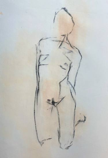 Original Contemporary Nude Drawings by Jane du Brin