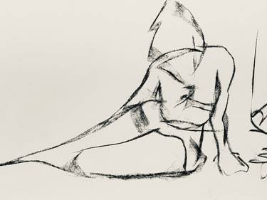 Original Black & White Nude Drawings by Jane du Brin