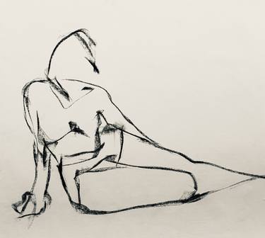 Original Contemporary Nude Drawings by Jane du Brin