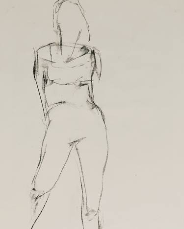 Original Contemporary Nude Drawings by Jane du Brin