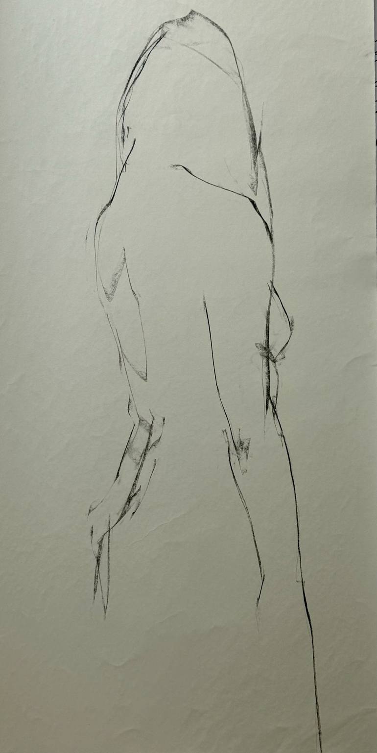 Original Classicism Nude Drawing by Jane du Brin