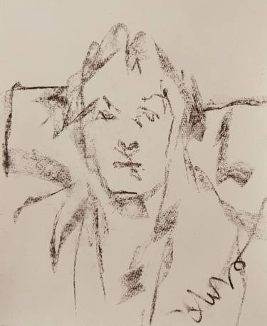 Original Figurative People Drawings by Jane du Brin