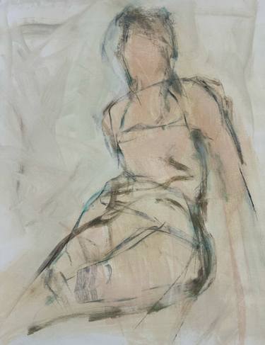 Original Abstract Nude Drawings by Jane du Brin