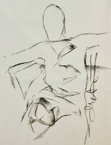 Original Black & White Nude Drawings by Jane Du Brin