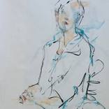 lines in blue/digital file by Jane du Brin